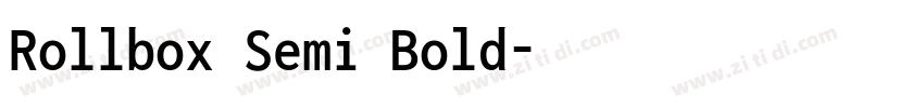 Rollbox Semi Bold字体转换